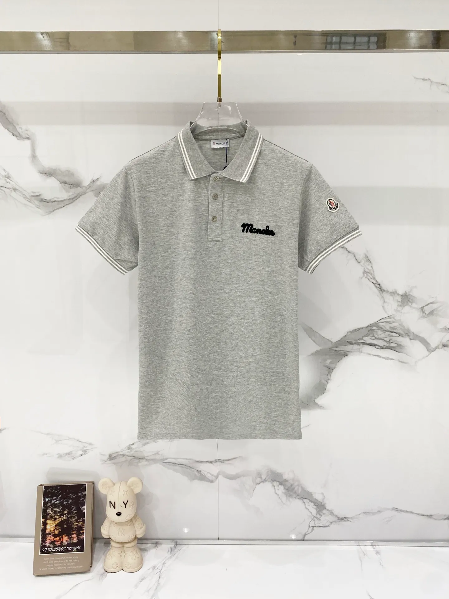 MONCLER/ - POLO 🪡 LOGO Quality 100 ％ Versatile Size:M-3XL :Black.White.Gray.Red.Royal Blue .